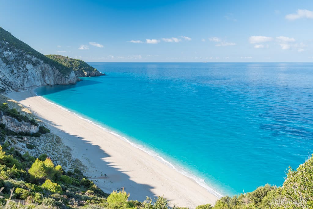 Milos Beach Guide 1 Milos Beach near Agios Nikitas in Lefkada with clear Ionian water and natural coastline