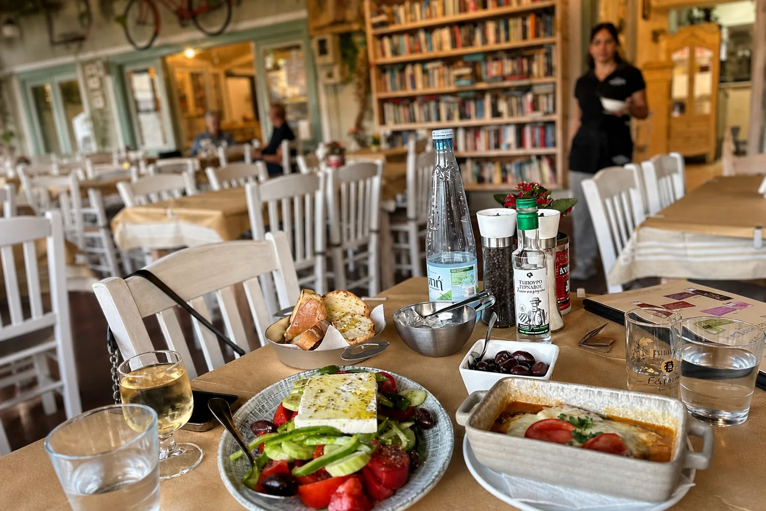 Restaurants Near Porto Katsiki: Six Practical Choices for Villa Guests 2 Traditional Greek dishes at The Old Plane Tree in Kontarena, near Vasiliki, Lefkada